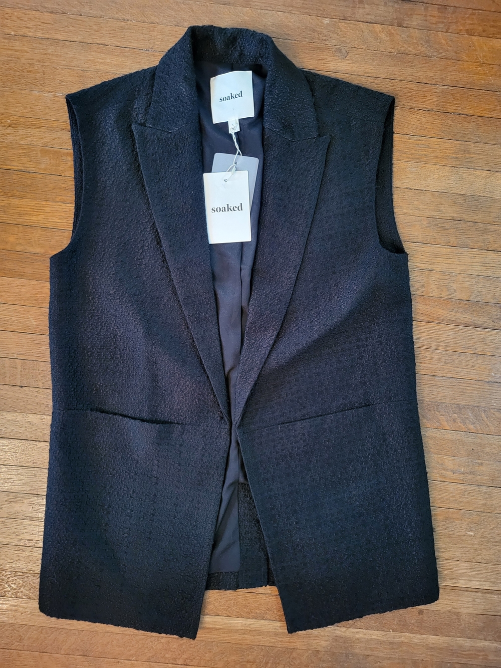 NWT Soaked in Luxury "St.Magna" Tailored Waistcoat / Longline Vest